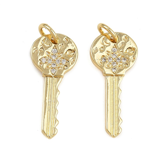 Латунные микро проложить кубического циркония подвески, ключ, с целью перехода в кольце, долговечный, без кадмия и без свинца, стойки покрытие