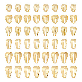 60шт. 6 стили латунные защелки на дужках