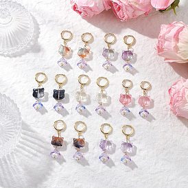 7 пары сережек-колец в стиле лэмпворк, форма кошки