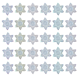 30шт. 6цветные акриловые ушки для сережек, с силиконовыми накладками, цветок