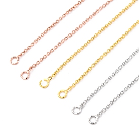 1.5мм латунный кабель цепочка изготовление ожерелья, с 304 из нержавеющей стали омара застежками, без свинца и без кадмия, долговечный, стойки покрытие