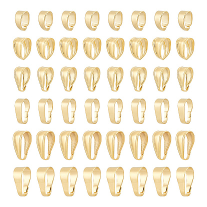 60шт. 6 стили латунные защелки на дужках