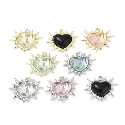 Подвески из сплава , сердце прелести, cmолой, без свинца, без кадмии и без никеля, стойки покрытие