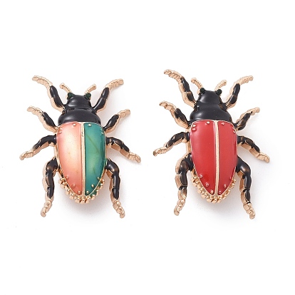 Булавки с эмалью в виде жука, броши из сплава для одежды рюкзака