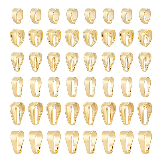 60шт. 6 стили латунные защелки на дужках