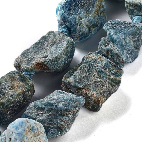 Brins de perles d'apatite naturelle brute brute, nuggets