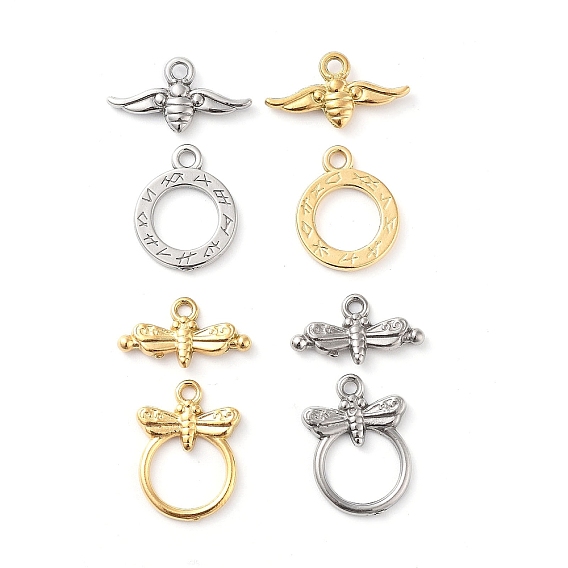 Ионное покрытие (ip) 304 застежки из нержавеющей стали, насекомое / бабочка