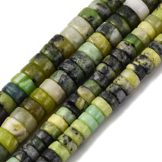 Природные серпантину нитей бисера, диск, Heishi бусы