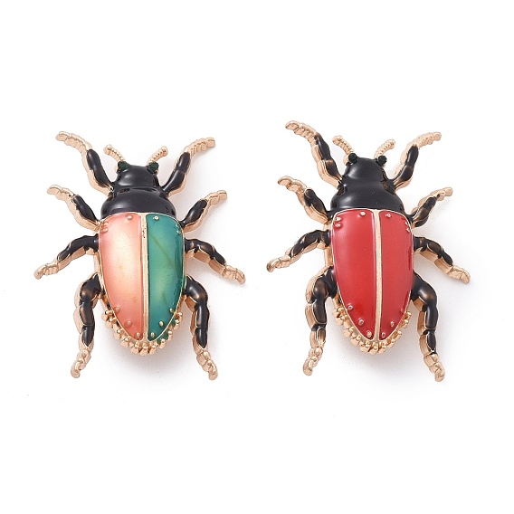 Булавки с эмалью в виде жука, броши из сплава для одежды рюкзака