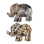 Natural Gemstone Carved Pendants, Elephant Charms