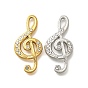 304 подвески из нержавеющей стали, со стразами, ионное покрытие (ip), музыкальная нота