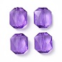 Transparent Acrylic Beads, Faceted, Rectangle