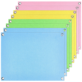 8Pcs 4 Colors Rectangle Felt Bulletin Board with Alloy Grommets, for Notes, Photos & Message Organization, Platinum