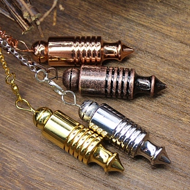 Brass Dowsing Pendulum Big Pendants, Cone Charm