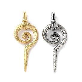 304 подвески из нержавеющей стали, спиральный символ-талисман