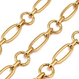 304 овальные звенья из нержавеющей стали с кольцевыми звеньями, ионное покрытие (ip), несварные, с катушкой