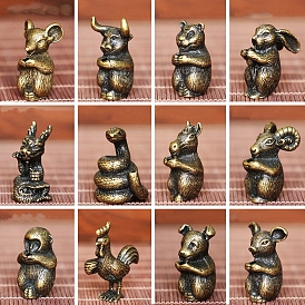 Chinese Zodiac Alloy Incense Burners Holder, Aromatherapy Furnace Home Decor