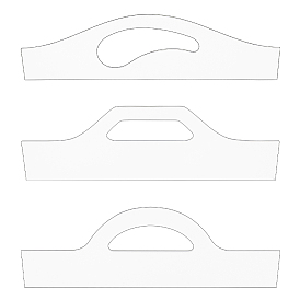 3шт 3 стили прозрачные акриловые шаблоны фрезера, разделочная доска с прозрачной акриловой ручкой, направляющие инструменты для угловых изогнутых трафаретов для деревообработки