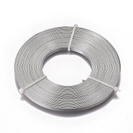 Alambre de aluminio, alambre artesanal plano, alambre de tira de bisel para la fabricación de joyas de cabujones