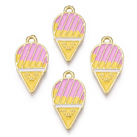 Zinc Alloy Enamel Pendants, Ice Cream