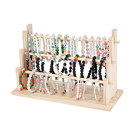 3-stöckige Armband-Organizer-Displayständer aus Holz