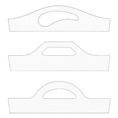 3шт 3 стили прозрачные акриловые шаблоны фрезера, разделочная доска с прозрачной акриловой ручкой, направляющие инструменты для угловых изогнутых трафаретов для деревообработки