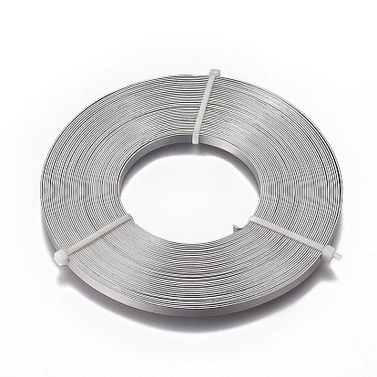 Alambre de aluminio, alambre artesanal plano, alambre de tira de bisel para la fabricación de joyas de cabujones