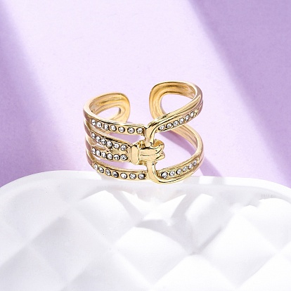 304 нержавеющая сталь с регулируемыми манжетами из стразов, тройная пряжка, ионное покрытие (ip)