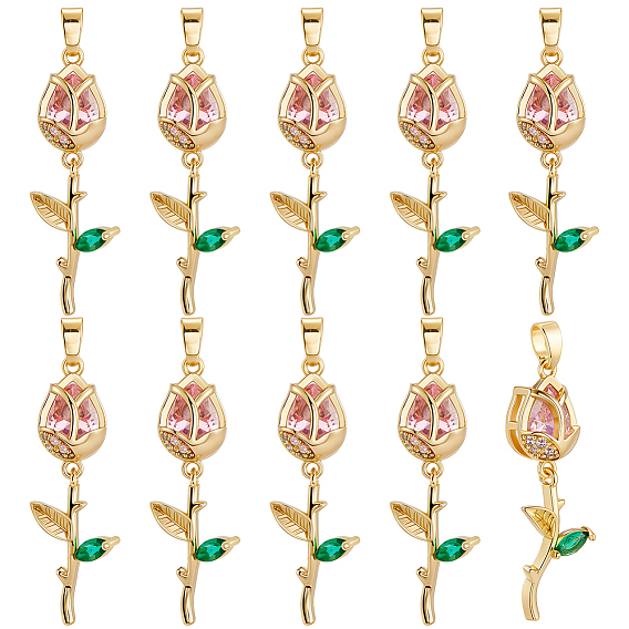 10 кулоны из латуни с микрочастицами и кубическим цирконием., 