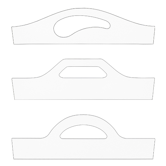 3шт 3 стили прозрачные акриловые шаблоны фрезера, разделочная доска с прозрачной акриловой ручкой, направляющие инструменты для угловых изогнутых трафаретов для деревообработки