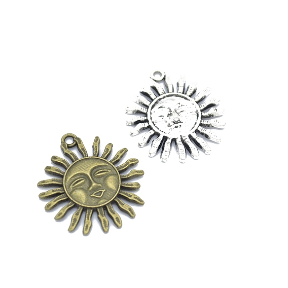 Tibetan Style Alloy Pendants, Sun