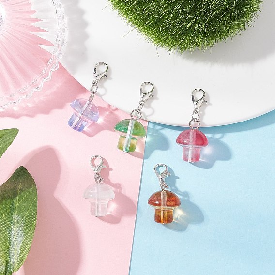 Подвесные украшения в виде грибов ручной работы, Застежки-когти из сплава омара, подвески для украшений сумок