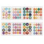 16 Sheets 8 Styles Paper Easter Stickers, Adhesive Labels Stickers, Gift Tag, for Envelopes, Party, Presents Decoration, Flat Round with Easter Egg & Word Pattern
