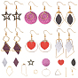 DIY Earring Making, with PU Leather Pendants, Eco-Friendly Cowhide Pendants, 304 Stainless Steel Findings