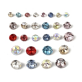 Стеклянные стразы кабошоны, задние и задние, граненые, квадратный, алмаз