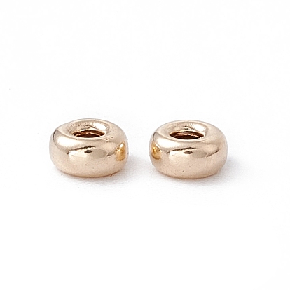 Yellow Gold Filled Beads Spacers, 1/20 14K Gold Filled, Cadmium Free & Nickel Free & Lead Free, Rondelle