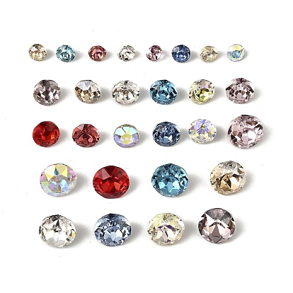 Стеклянные стразы кабошоны, задние и задние, граненые, квадратный, алмаз