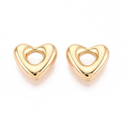 Латунные подвески, сердце прелести, без никеля 