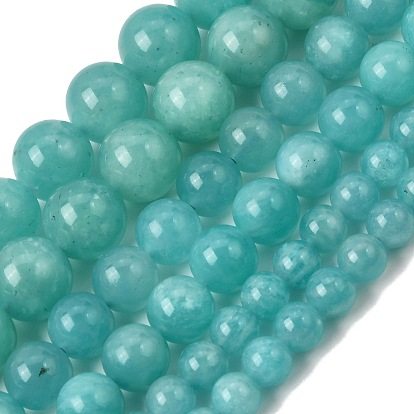 Natural Amazonite Beads Strands, Smooth Round