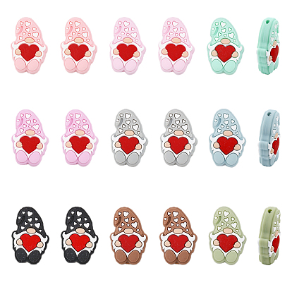 18 шт. 9 цветные экологически чистые силиконовые шарики пищевого качества, гном