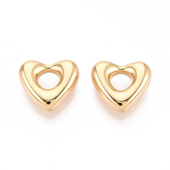 Латунные подвески, сердце прелести, без никеля 
