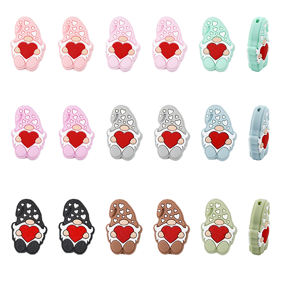 18 шт. 9 цветные экологически чистые силиконовые шарики пищевого качества, гном