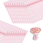 20Pcs Plastic Flower Bouquet Wrapping Paper, Rectangle with Flower Pattern