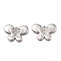 Pendentifs en acier inoxydable, papillon avec papillon