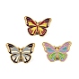Enamel Pin Badge, Golden Alloy Lapel Pin Backs for Backpack Clothes, Butterfly