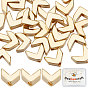 40Pcs Rack Plating Eco-friendly Brass Beads, Lead Free & Cadmium Free, Long-Lasting Plated, Arrow