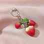 Смола подвеска украшения, с железной фурнитурой, клубника