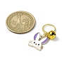 Alloy Enamel Pendant Decorations, with 304 Stainless Steel Findings, Rabbit