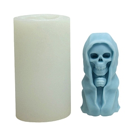 3d Хэллоуин череп смерть сделай сам пищевые силиконовые формы для свечей, формы для ароматерапевтических свечей, формы для изготовления ароматических свечей