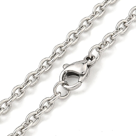 201 Stainless Steel Cable Chain Necklaces for Women and Men